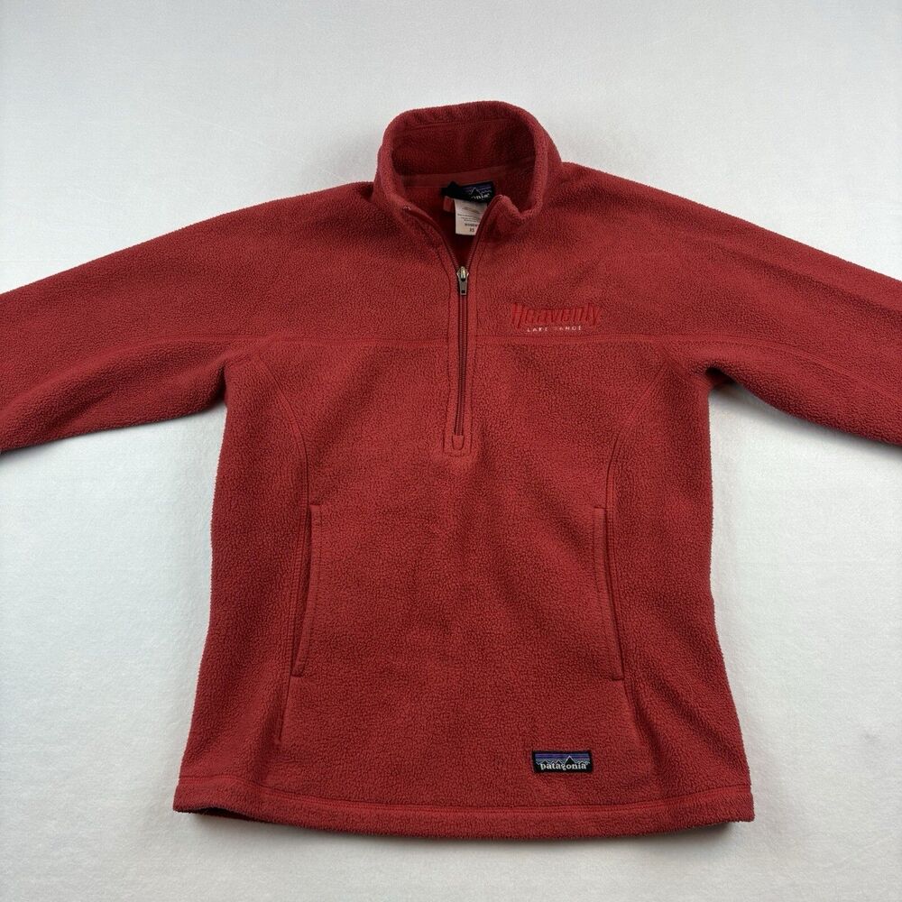 Patagonia Synchilla 1/4 Zip Fleece Pullover Womens XS Red Heavenly Lake Tahoe